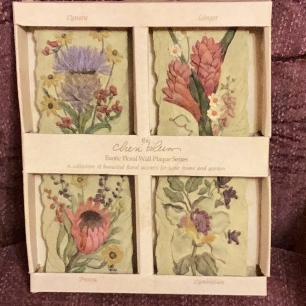 Exotic Floral Wall Plaque Series by Cheri Blum.